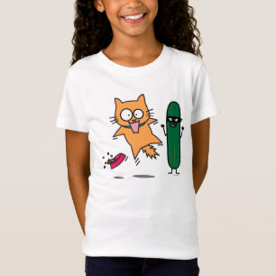 T-Shirt Concombre effrayant les chats - chat contre