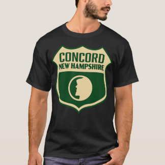 T-shirt Concord New Hampshire Retro Shield Tan