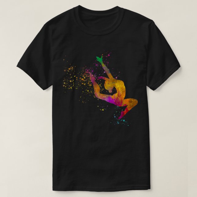 T-shirt Concours de gymnastique rythmique en aquarelle 11 (Design devant)