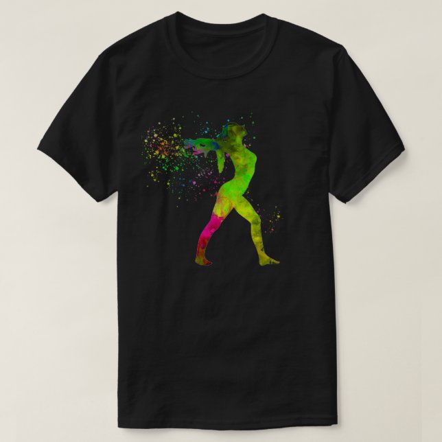 T-shirt Concours de gymnastique rythmique en aquarelle 6 (Design devant)