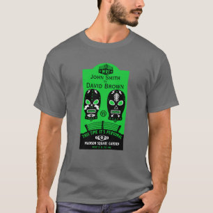 T-shirt Concours de lutte modifiable amusant
