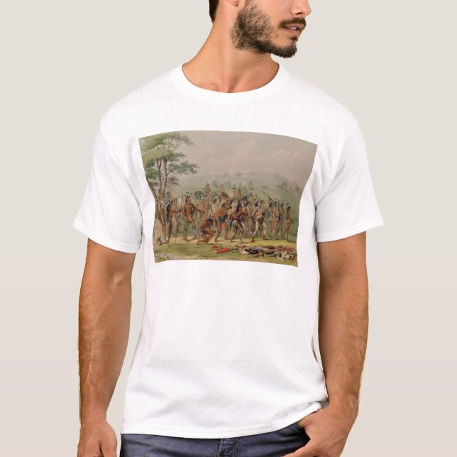 T-shirt Concours de tir à l'arc de Mandan, c.1832 (Devant)