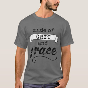 T-shirt Conçu avec détermination et grâce, design de typog