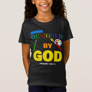 T-Shirt Conçu Par Dieu - Psaumes 139:14 Foi Chrétienne