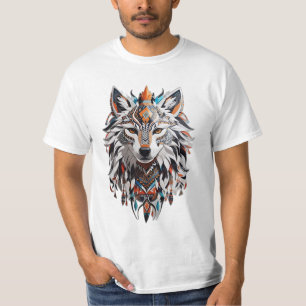 T-shirt conçu par un loup tribal