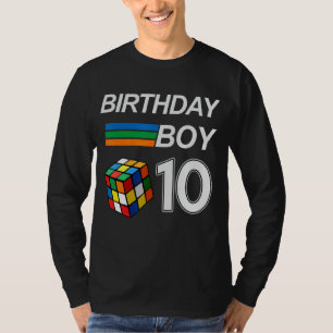 T-shirt Concurrentiel Vitesse Cubing 10 Ans Anniversaire P