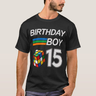 T-shirt Concurrentiel Vitesse Cubing 15 Ans Anniversaire P