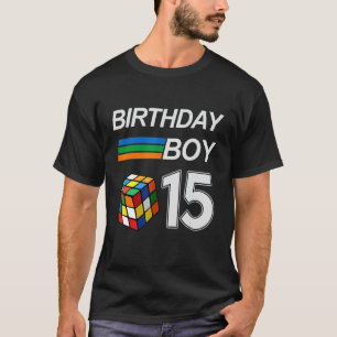 T-shirt Concurrentiel Vitesse Cubing 15 Ans Anniversaire P