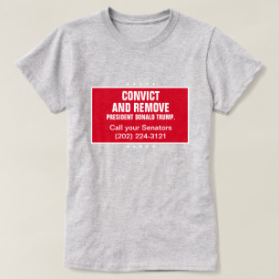 T-shirt Condamner et destituer le président Donald Trump