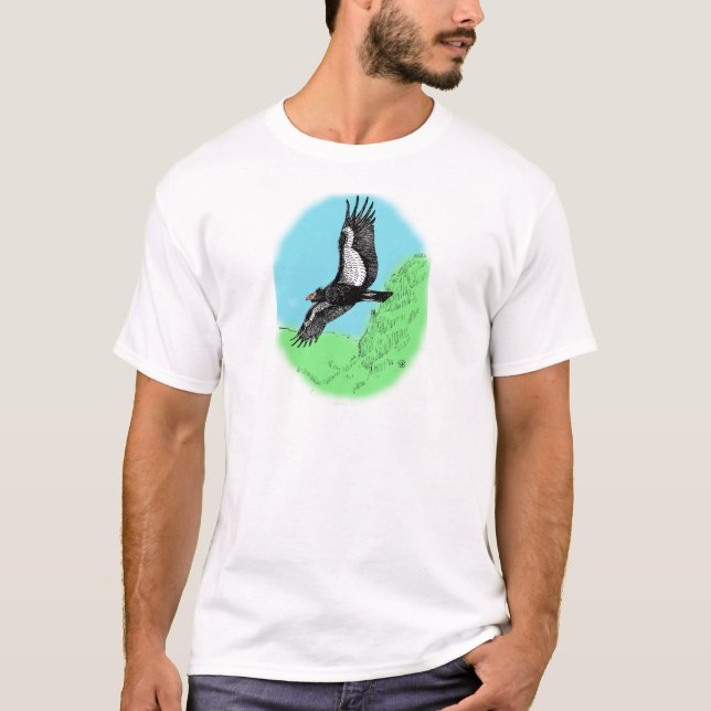 T-shirt condor de Californie (Devant)