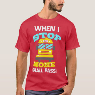 T-SHIRT CONDUCTEUR D'AUTOBUS SCOLAIRE À L'ARRÊT