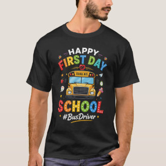 T-shirt Conducteur d'autobus scolaire Premier jour Personn
