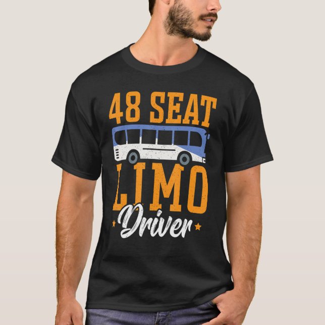 T-shirt Conducteur de 48 sièges Limo Conducteur de bus Con (Devant)