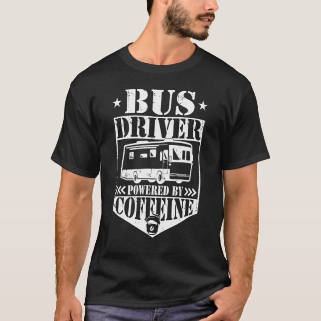 T-shirt Conducteur De Bus Alimenté Par Conducteur De Bus À (Devant)