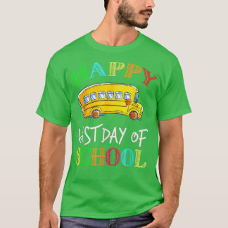 T-shirt Conducteur De Bus Dernier Jour De L'École Chemise 