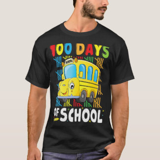T-shirt Conducteur De Bus Scolaire 100 Jours De Vêtements 