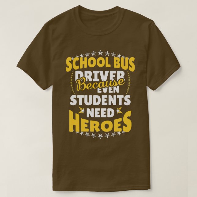 T-shirt Conducteur de bus scolaire 60 (Design devant)
