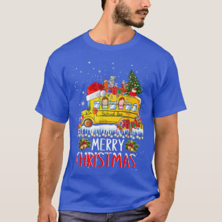 T-shirt Conducteur de bus scolaire Joyeux pyjama de Noël f