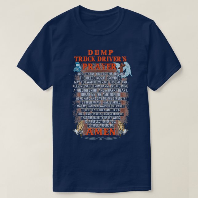 T-shirt Conducteur de camion de vidage fidèle (Design devant)