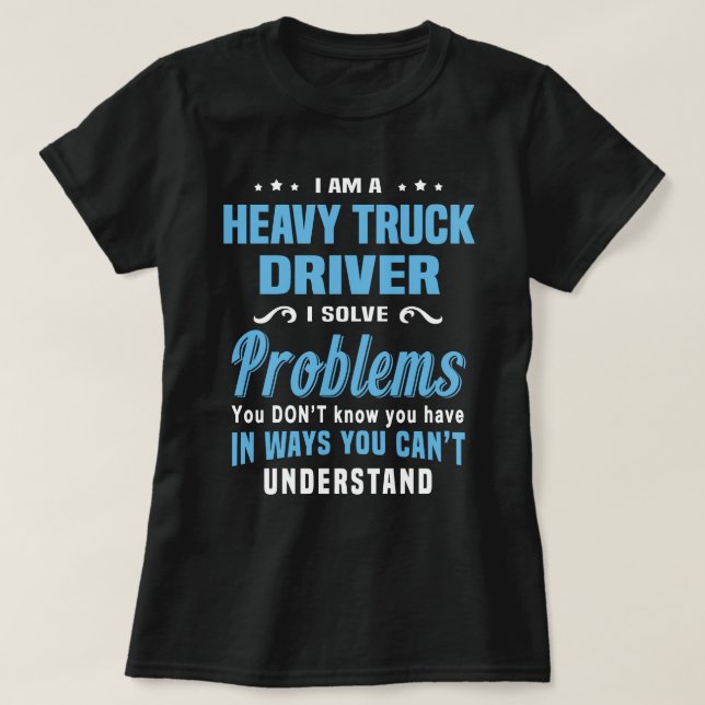 T-shirt Conducteur de camion lourd (Design devant)