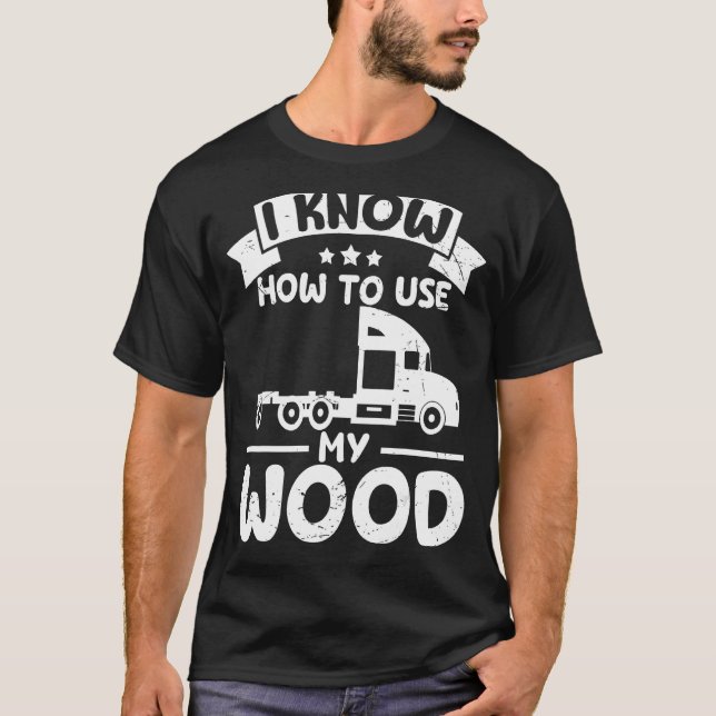 T-shirt Conducteur de camionnette de bille amusant Camionn (Devant)