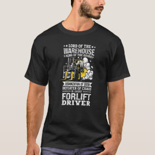 T-shirt Conducteur de chariot élévateur Entrepôt Travaille