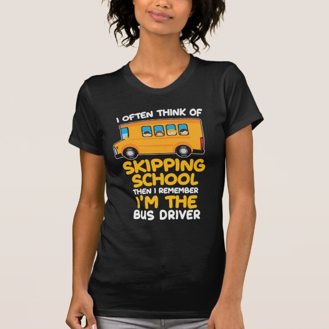 T-shirt Conducteur de Humour de bus à l'école Conducteurs  (Devant)