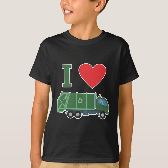 T-shirt Conducteur de recyclage des ordures pour les enfan (Devant)
