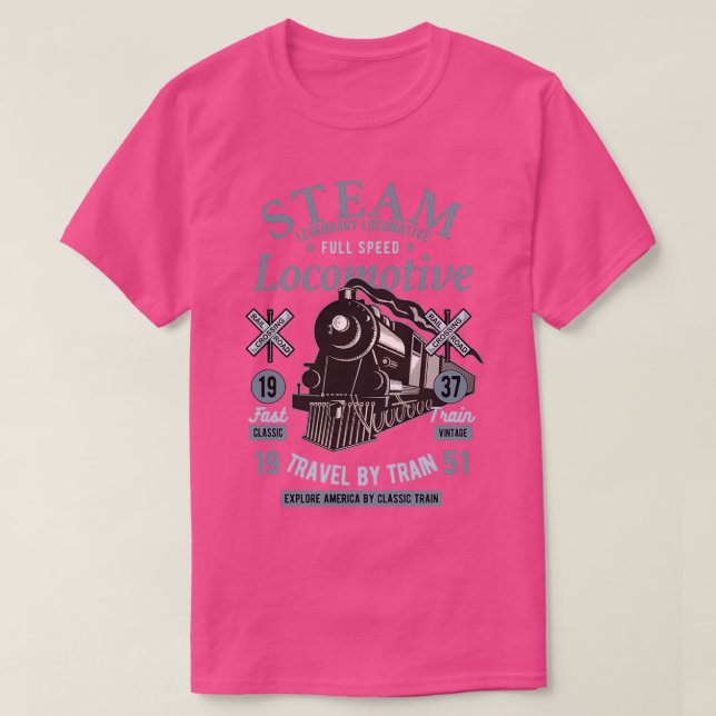 T-shirt Conducteur de train de locomotive à vapeur 1 (Design devant)
