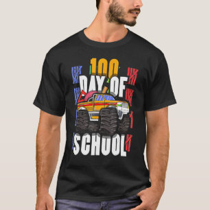 T-shirt Conducteur Monster Camion Étudiant 100e jour 100 j