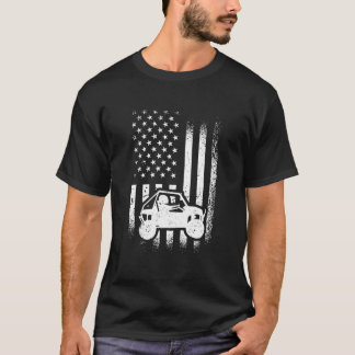 T-shirt Conducteur VTT Drapeau Américain VTT SxS Côté à Cô