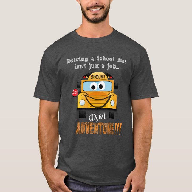 T-shirt Conducteurs de bus scolaires amusants (Devant)