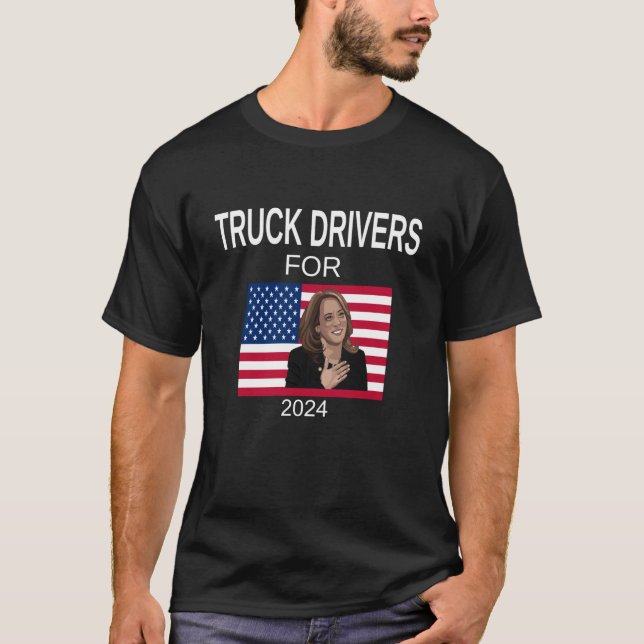 T-shirt Conducteurs De Camion Kamala Harris Pour La Libert (Devant)