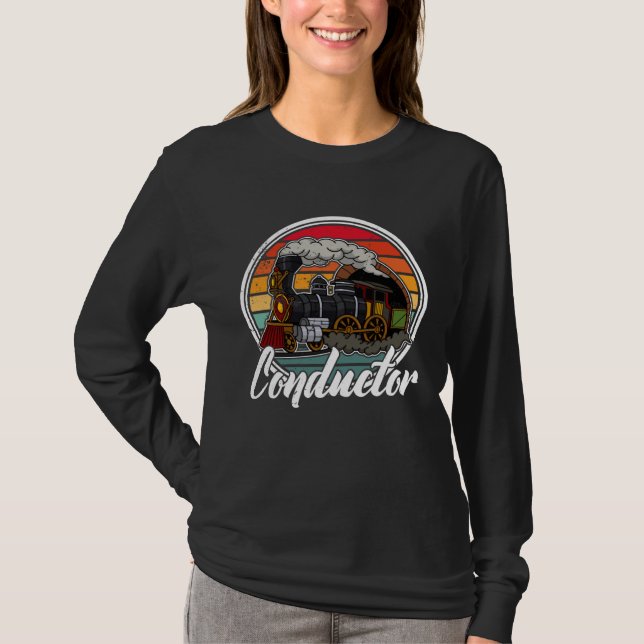 T-shirt Conductor railroad Model station Railway worker  2 (Devant)