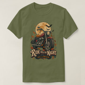 T-shirt Conduire dans la nuit Halloween moto vintage