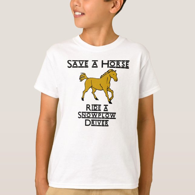 T-shirt conduire un conducteur de chasse-neige (Devant)
