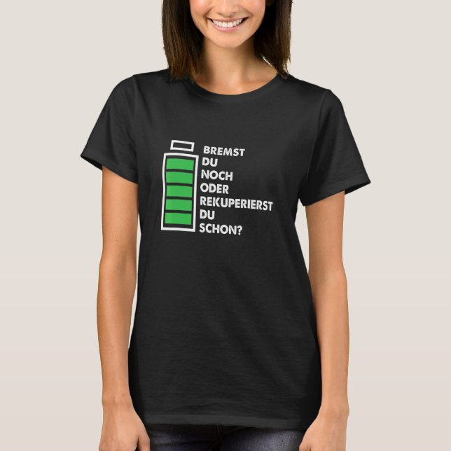 T-shirt Conduite de la batterie de voiture électrique de r (Devant)