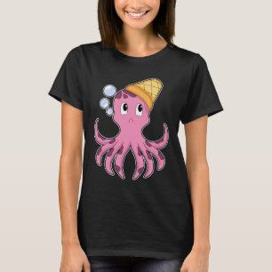 T-shirt Cône crème glacée pieuvre