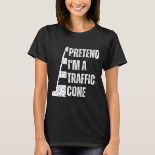 T-shirt Cône de Circulation Déguisé Drôle et Paresseux Hal