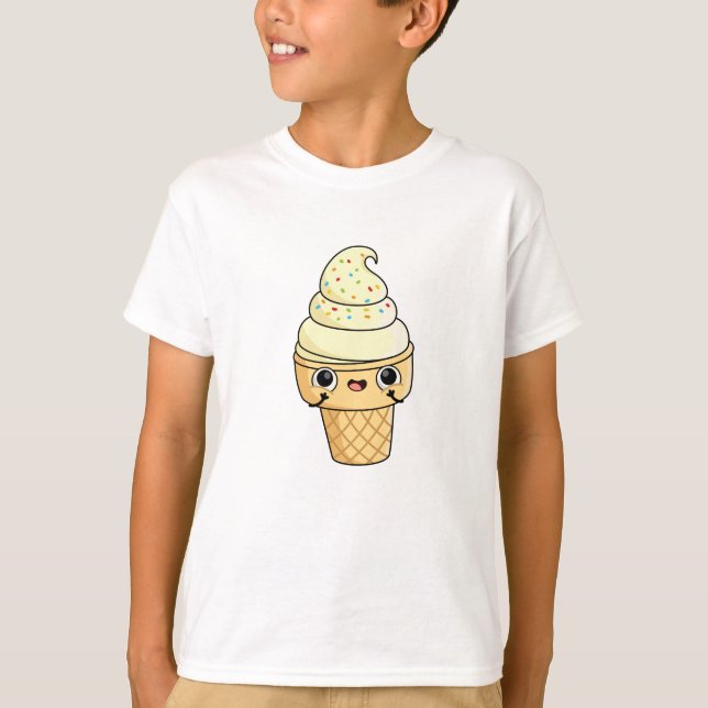 T-shirt Cone de glace Cute Kawaii (Devant)