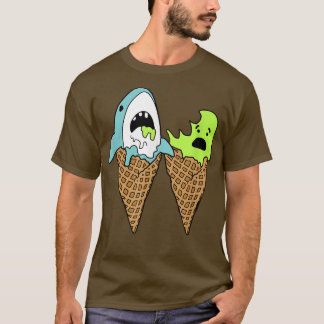 T-shirt Cones de crème glacée à la pointe de requin graphi