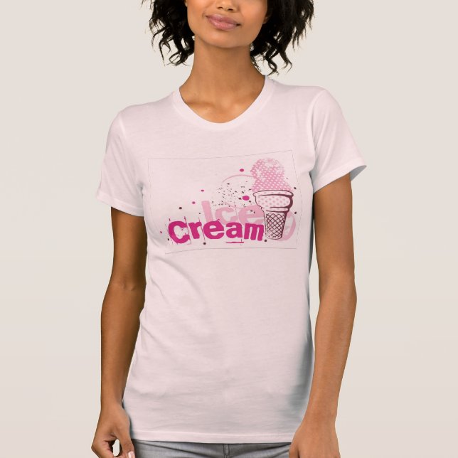T-shirt Cônes de crème glacée rose (Devant)