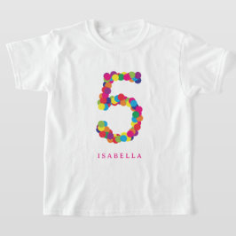 T-shirt Confetti coloré 5e fête d'anniversaire