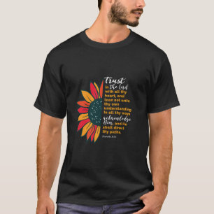 T-shirt Confiance dans le Lord Sunflower Proverbes 3 5 6 F