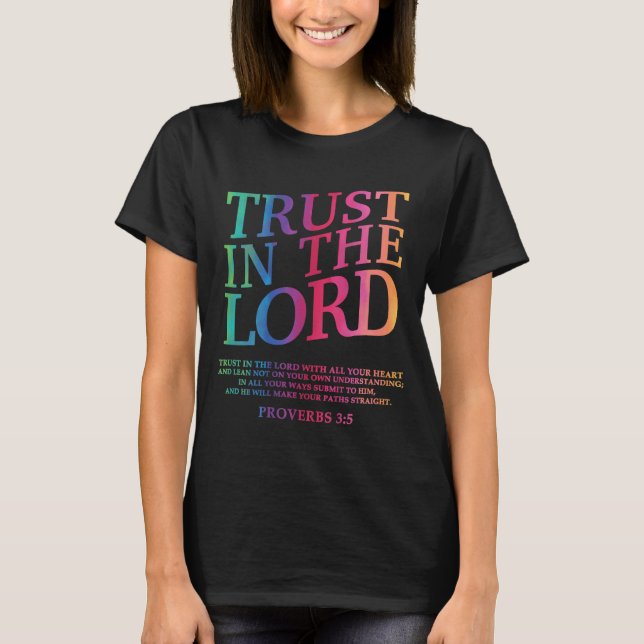 T-shirt Confiance Dans Le Seigneur Christian Jésus Dieu So (Devant)