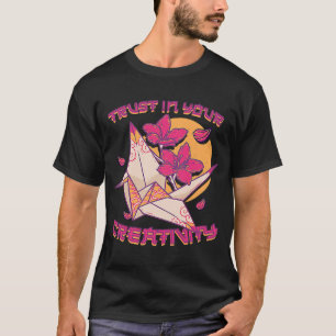T-shirt Confiance dans votre créativité papier japonais Or