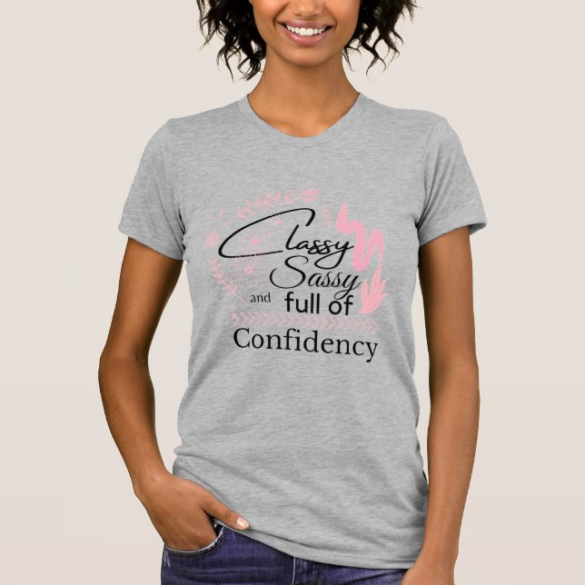 T-shirt Confiance Sassy Classique Manche courte Femme (Devant)