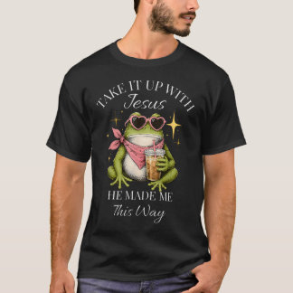 T-shirt Confiez-le à Jésus Drôle de Grenouille Chrétienne