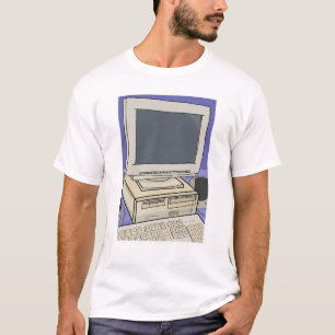 T-shirt Configuration de bureau rétro pour ordinateur