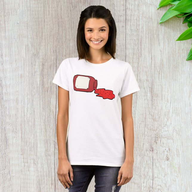 T-shirt Confiture déversée Cute Jelly Rouge Jar (Créateur téléchargé)